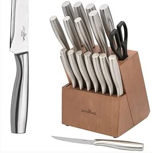 Ensemble de couteaux 14 pièces en acier inoxydable avec porte-couteaux, 38513 PrimeChef