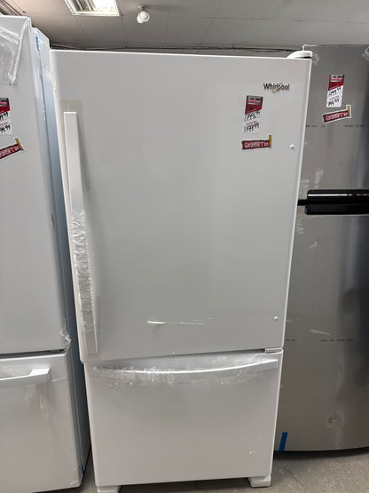 Réfrigérateur WHIRLPOOL DE 18.67 pi. cu. Congélateur en bas / tiroir Blanc WRB329DFBW