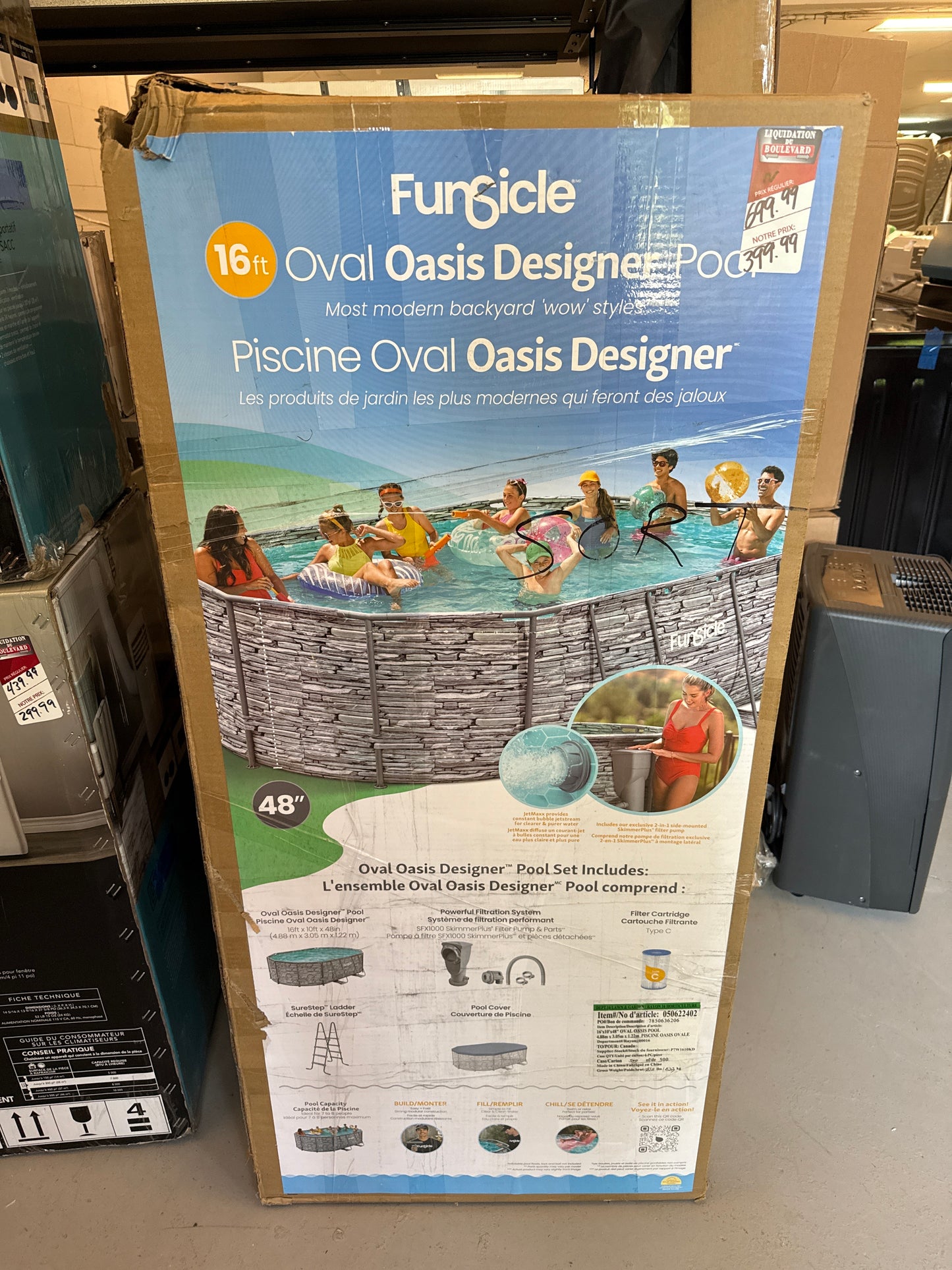 Piscine ovale 16 pieds Funsicle