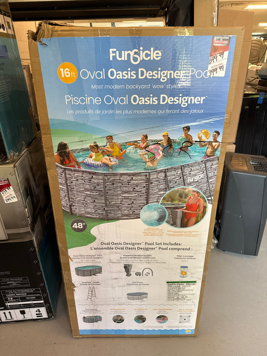 Piscine ovale 16 pieds Funsicle