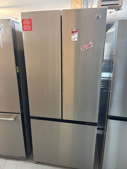 Kenmore - Réfrigérateur à portes françaises en acier inoxydable de 76 cm (30 po) et d'une capacité de 502 litres (17,7 pi³), à profondeur de comptoir, avec technologie de refroidissement sans givre    KKFDR30x17.5-SS