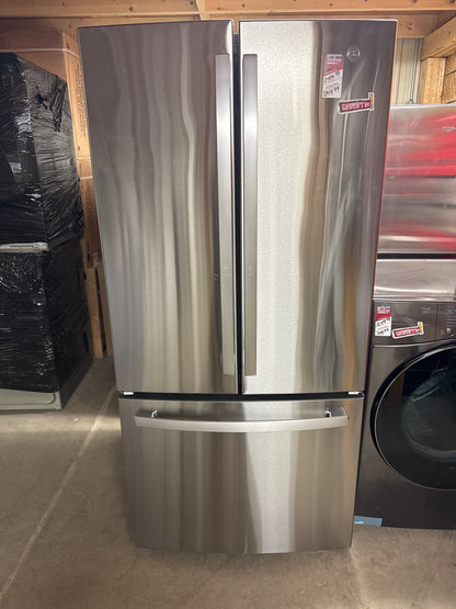 Réfrigérateur à deux portes de 25 pi³ et 33 po de GE (GNE25DYRKFS) - Acier inoxydable