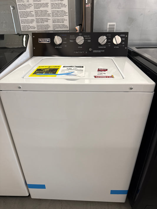 Laveuse à chargement par le haut haute efficacité de 4 pi³ de Maytag (MVWP586GW) - Blanc