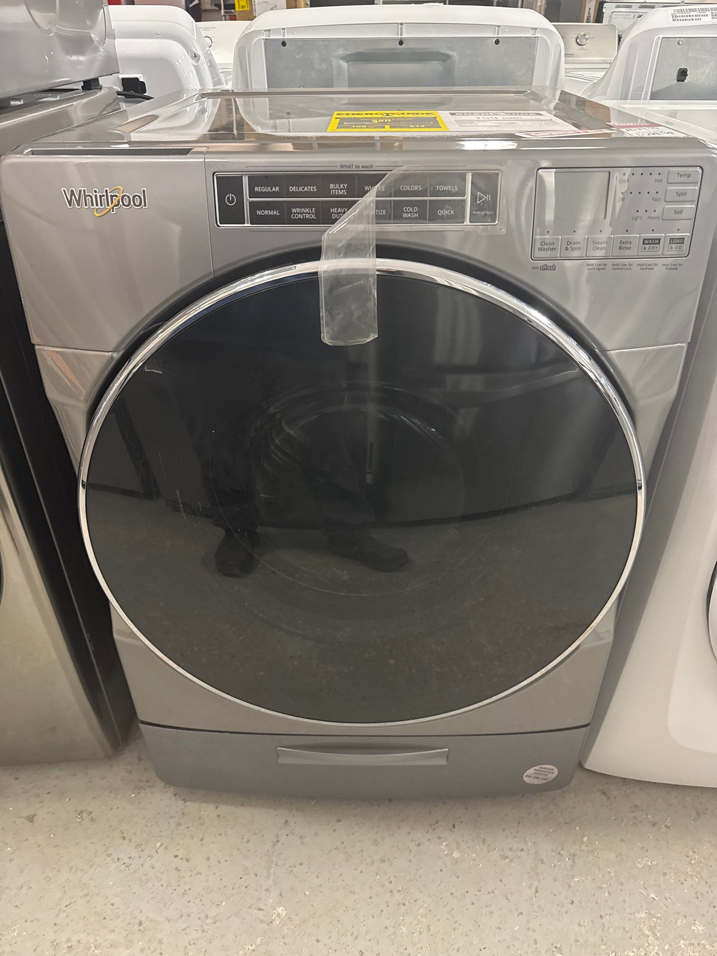 Laveuse à chargement frontal 5,8 pi³ de Whirlpool (WFW8620HC) - Ombre chromée
