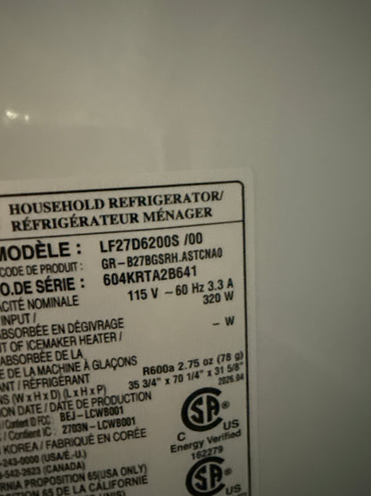 Réfrigérateur à deux portes de 25 pi³ de 33 po de LG (LF25H6200S) - Acier inoxydable