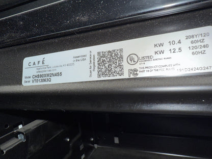 Café Collection de verre moderne - Cuisinière à induction de 30 po, 5,3 pi³ avec véritable convection européenne CHS90XM2NS5