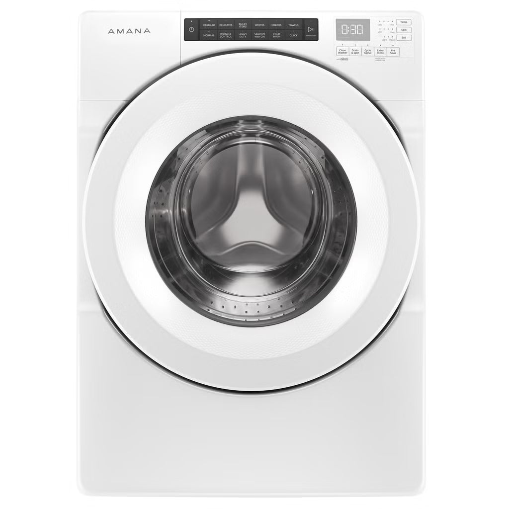 Amana - Laveuse à chargement frontal blanche de 5 pi³ avec commandes intuitives NFW5800HW