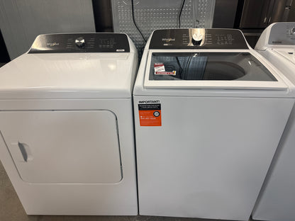 Laveuse à chargement par le haut de 5.4 pi³ et sécheuse électrique de 7.0 pi³ Whirlpool *WTW5057LW/YWED5050LW
