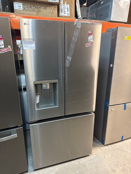Réfrigérateur à 3 portes 24,5 pi³ 33 po avec distributeur d'eau et de glaçons de LG (LF25S6330S) - Inox