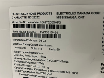 Réfrigérateur à congélateur supérieur 30 po 20 pi³ Gallery de Frigidaire (FGHT2055VF) - Inox