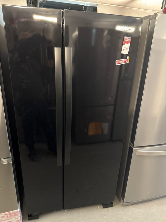 Réfrigérateur côte à côte 21,7 pi³ 33 po de Whirlpool (WRS312SNHB)- NOIRE