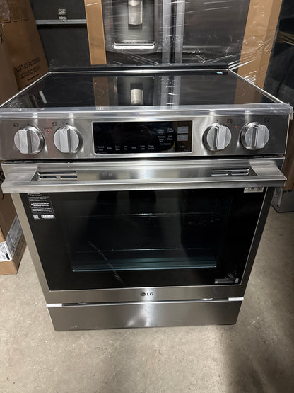 Cuisinière à induction intelligente encastrable avec convection véritable et friture à l'air 6,3 pi³ 30 po de LG (LSIL6334XE) - Inox antiempreinte