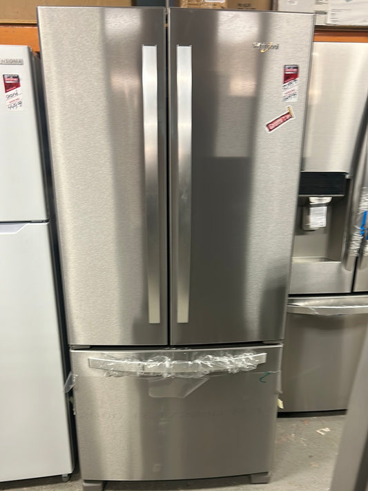 Réfrigérateur à deux portes 22,1 pi³ 33 po avec distributeur d'eau de Whirlpool (WRFF5333PZ) - Inox