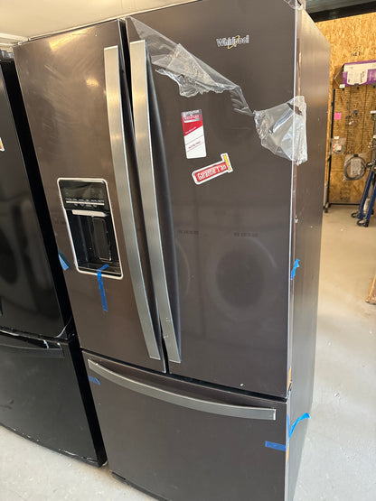 Réfrigérateur à deux portes 19,7 pi³ et 30 po de Whirlpool (WRF560SEHV) - Acier inoxydable noir