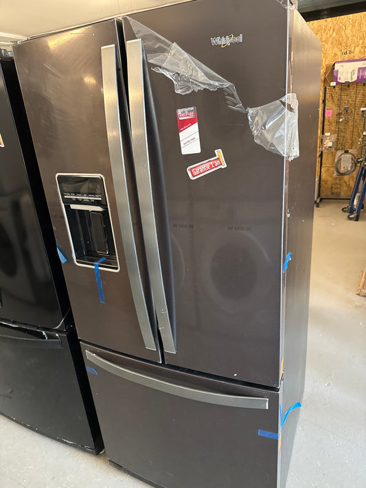 Réfrigérateur à deux portes 19,7 pi³ et 30 po de Whirlpool (WRF560SEHV) - Acier inoxydable noir