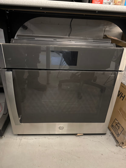 Four mural électrique simple à convection véritable 5 pi³ 30 po Profile GE (PTS700RSNSS) - Inox