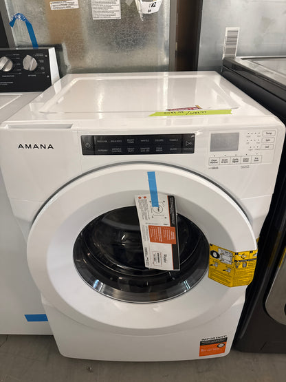 Amana - Laveuse à chargement frontal blanche de 5 pi³ avec commandes intuitives NFW5800HW