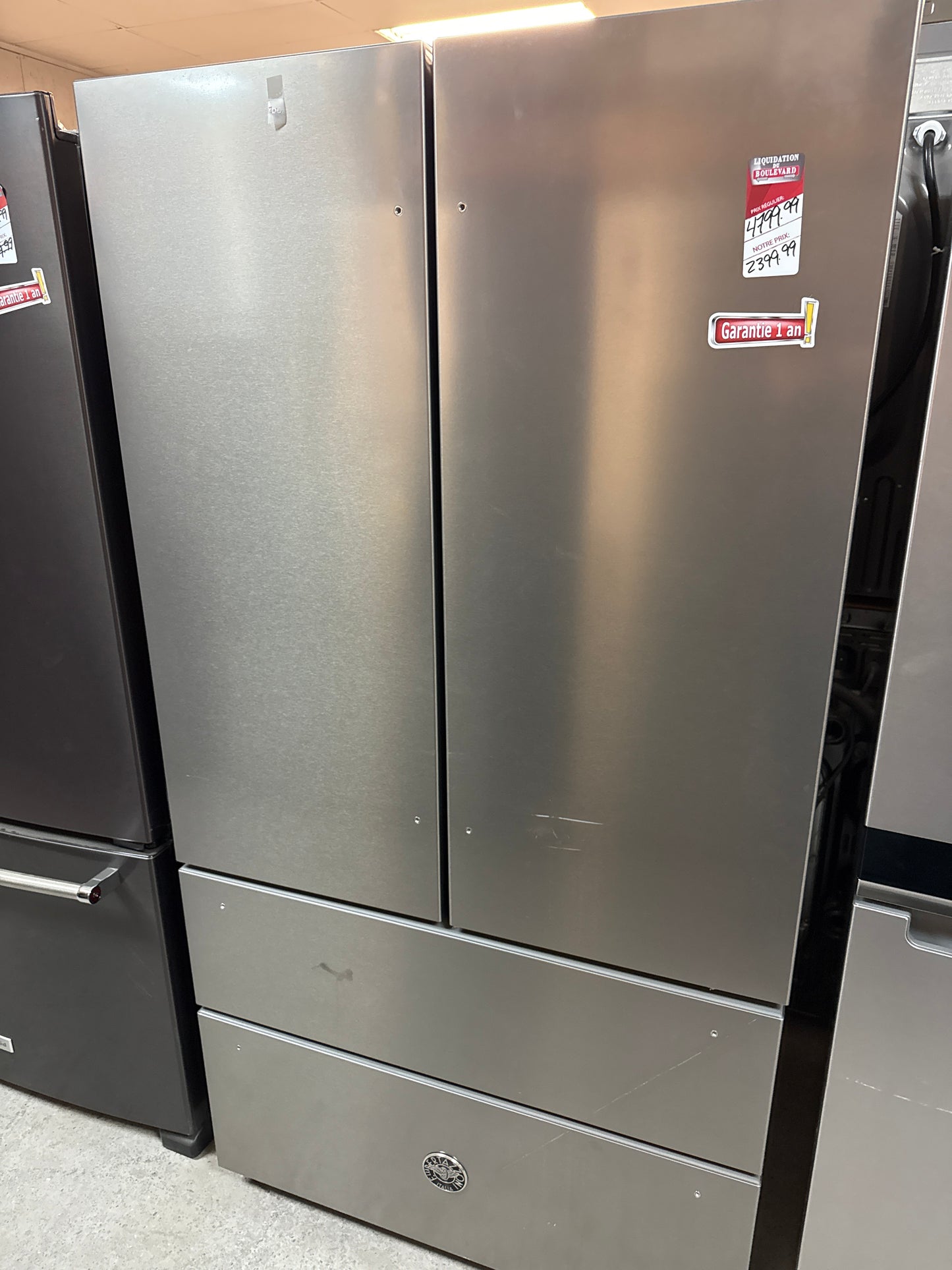 Réfrigérateur 22.5 Pi. cu. Portes françaises Inox Modèle# REF36FDFIXNV