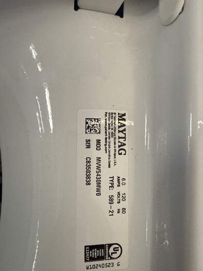 Laveuse à chargement par le haut haute efficacité de 5,5 pi³ de Maytag (MVW5430MW) - Blanc