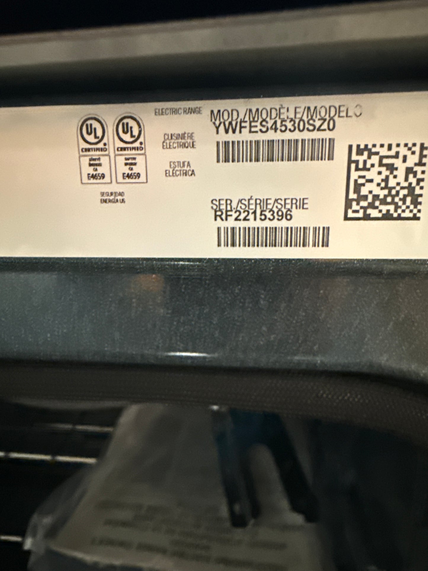Cuisinière électrique autonome à 5 éléments avec convection à ventilateur et friture à l'air sans préchauffage de 5,3 pi³ et de 30 po de Whirlpool (YWFES4530SZ) - Acier inoxydable