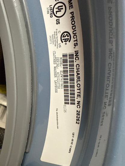 Laveuse ELFW7437AG à vapeur à chargement frontal HE 5,2 pi³/sécheuse ELFE743CAG électrique à vapeur 8 pi³ d'Electrolux - Bleu glacier