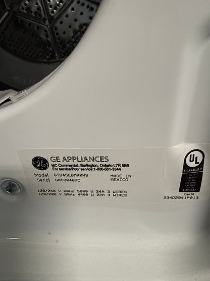 GE Sécheuse électrique de 7.2 pi.cu. avec cycle SaniFresh GTD45EBMRWS