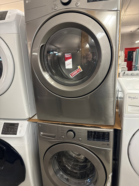 Laveuse WM3400CV. chargement frontal haute efficacité 5,2 pi³/sécheuse  DLE3400CVélectrique 7,4 pi³ de LG - INOX