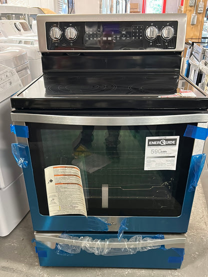 Cuisinière électrique autonome lisse à 5 éléments avec four 6,4 pi3 30 po de Whirlpool - Inox (YWFE745H0FS)