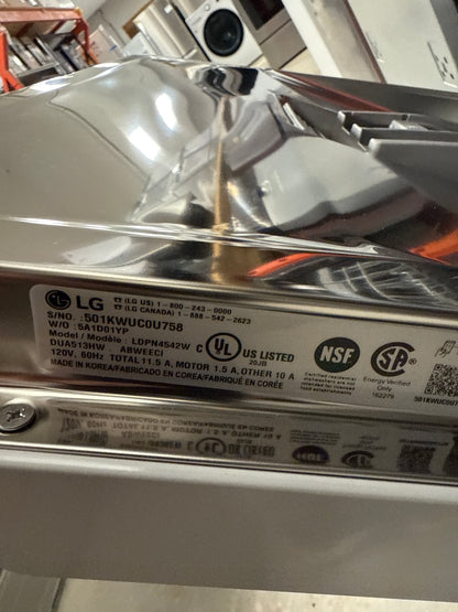 Lave-vaisselle encastrable 24 po 48 dB avec troisième panier de LG (LDPN4542W) - Blanc