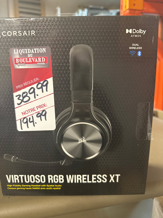 Casque de jeu sans fil Virtuoso RGB Wireless XT avec microphone de Corsair - Ardoise