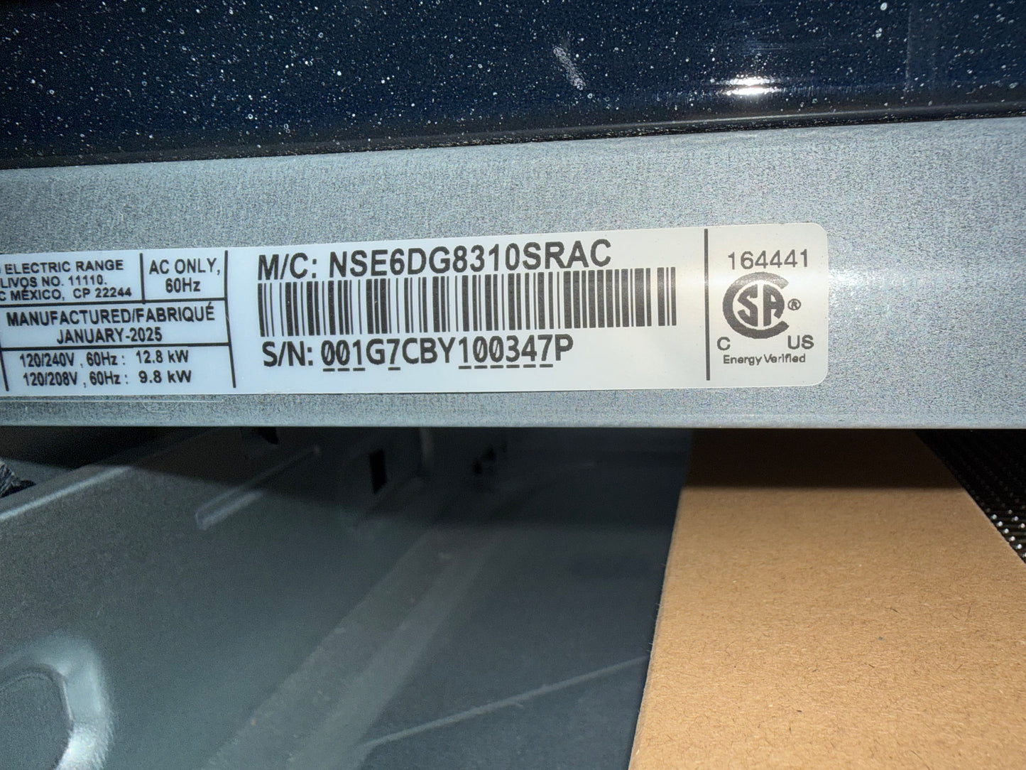 Cuisinière élec. encastrable ventilateur conv. 5 éléments 6,3 pi³ 30 po Samsung (NSE6DG8310SRAC) - Inox