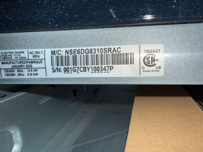 Cuisinière élec. encastrable ventilateur conv. 5 éléments 6,3 pi³ 30 po Samsung (NSE6DG8310SRAC) - Inox