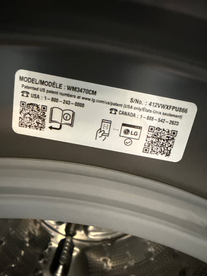 Laveuse à chargement frontal de 5,8 pi³ de LG (WM3470CM) - Noir