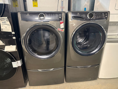 Ensemble ELECTROLUX  laveuse ELFW7637AT et sécheuse ELFE763CAT , Titane AVEC PIED D ESTAUX