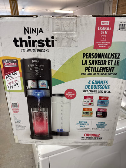 Système de boisson Thirsti de Ninja, machine à boissons pétillantes, créez des boissons pétillantes et fixes uniques, personnalisez la taille et la saveur WC1001