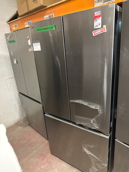 Réfrigérateur à 3 portes 25,1 pi³ 33 po avec machine à glaçons automatique de LG (LF25S6200S) - Inox