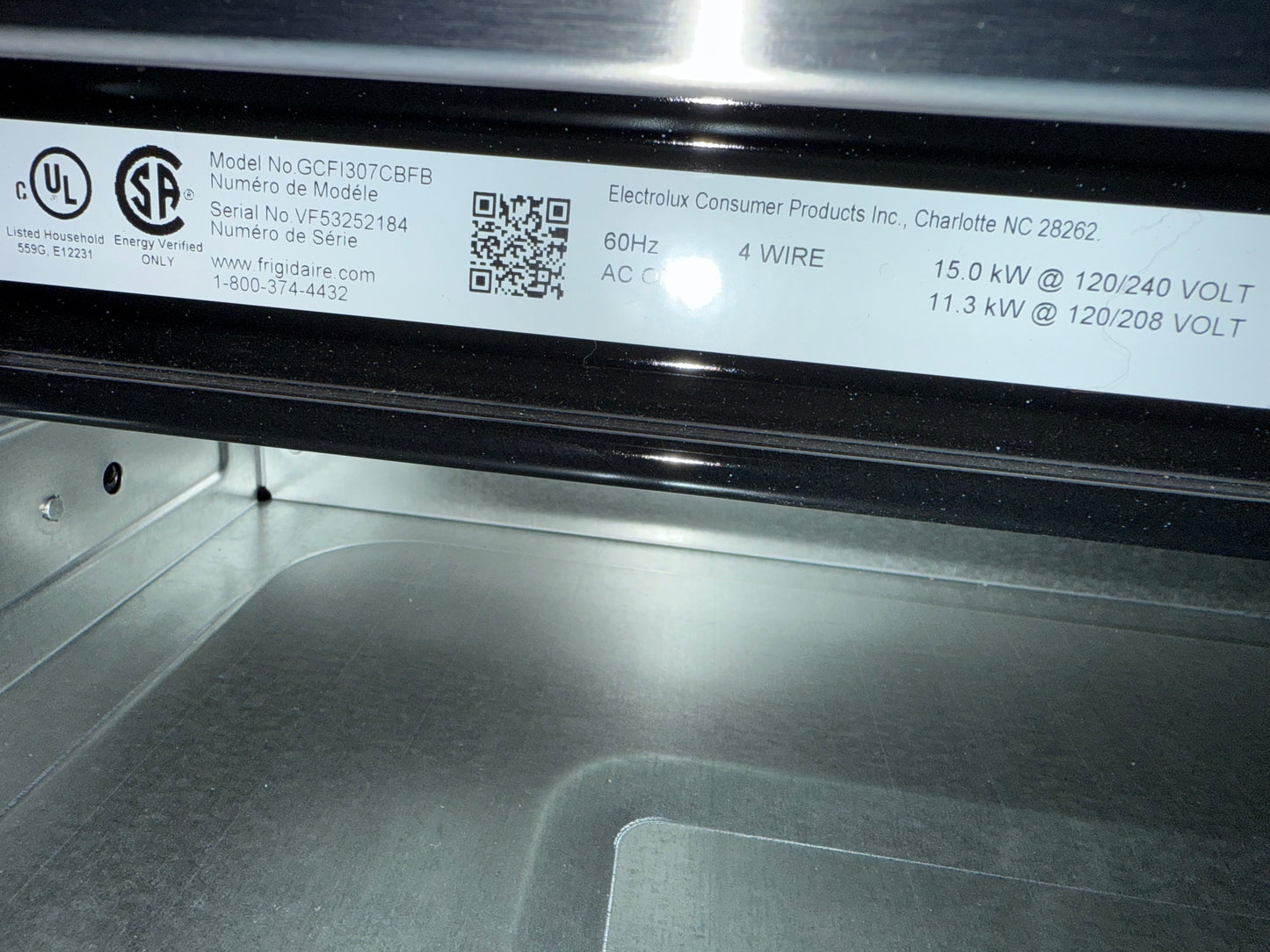 Cuisinière à induction 5 éléments friture à l'air 30 po 6,2 pi³ Gallery de Frigidaire avec option de pizza cuite sur pierre (GCFI307CBF) - Acier inoxydable