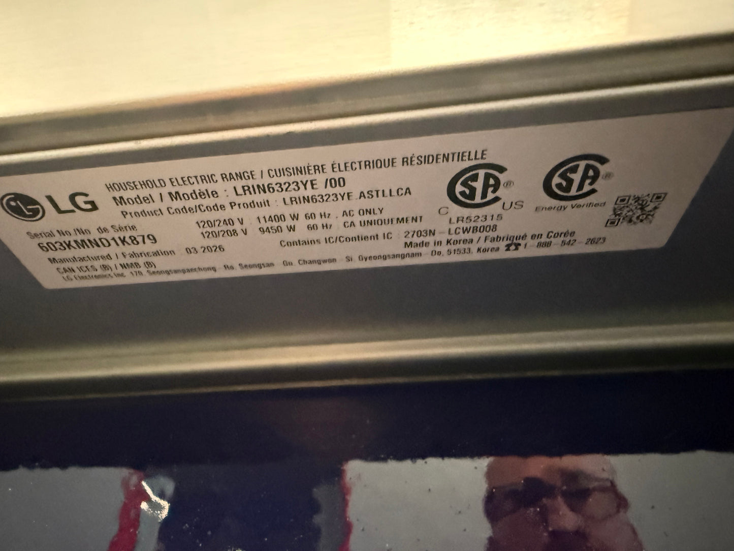 Cuisinière à induction autonome avec convection véritable et friture à l'air 6,3 pi³ 30 po de LG (LRIN6323YE) - Acier inoxydable