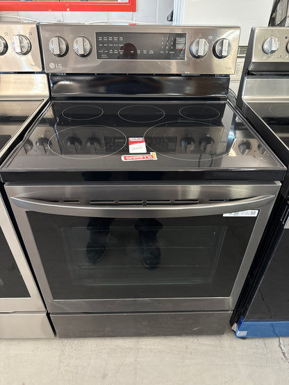 Cuisinière électrique 5 éléments/conv. véritable/friture air 6,3 pi³ 30 po de LG (LREL6325D) - INOX NOIRE
