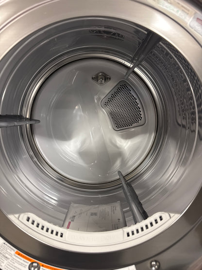 Laveuse à vapeur à chargement frontal WM5500HVA haute efficacité de 5,2 pi³ et sécheuse électrique DLEX5500V de 7,4 pi³ de LG - Acier graphite