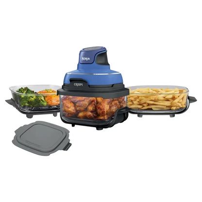 Ninja Crispi -Système de cuisson à la friteuse en verre 5-en-1, 3 récipients et un couvercle Fn103cco