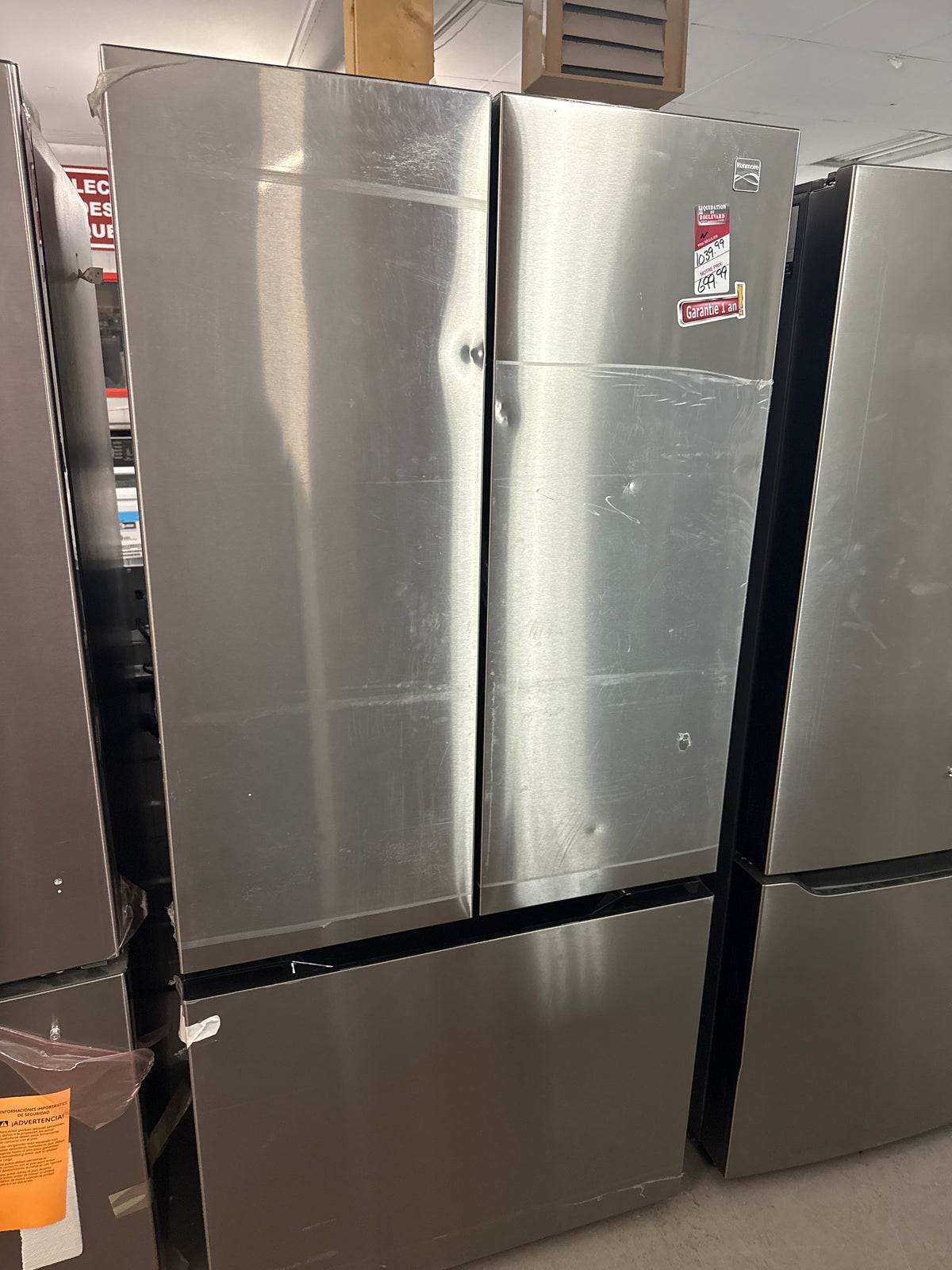Kenmore - Réfrigérateur à portes françaises en acier inoxydable de 33 po et 18 pi³, à profondeur de comptoir, sans givre KKFDR32.3X20-SS