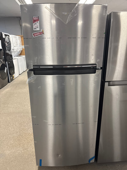 Réfrigérateur congélateur supérieur 17,6 pi³ 28 po, éclairage DEL de Whirlpool (WRT518SZFM) - Inox