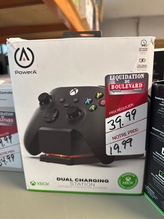 Station de chargement double de PowerA pour Xbox Series X/S et Xbox One - Noir