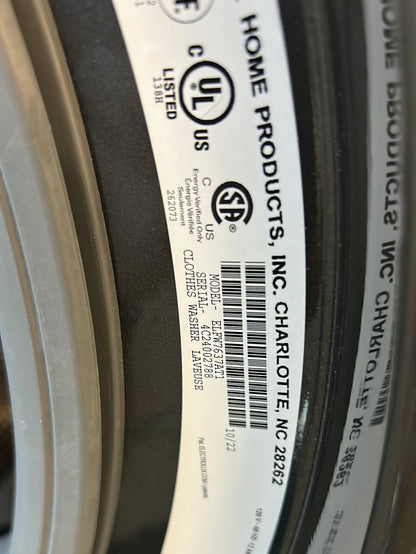 Ensemble ELECTROLUX  laveuse ELFW7637AT et sécheuse ELFE753CAT , Titane