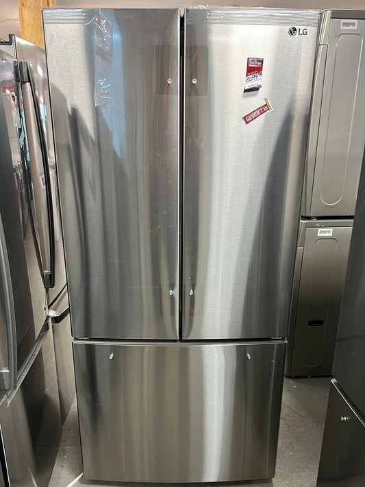 Réfrigérateur à deux portes 25,1 pi³ 33 po avec distributeur de glace de LG (LRFCS2503S) - Inox