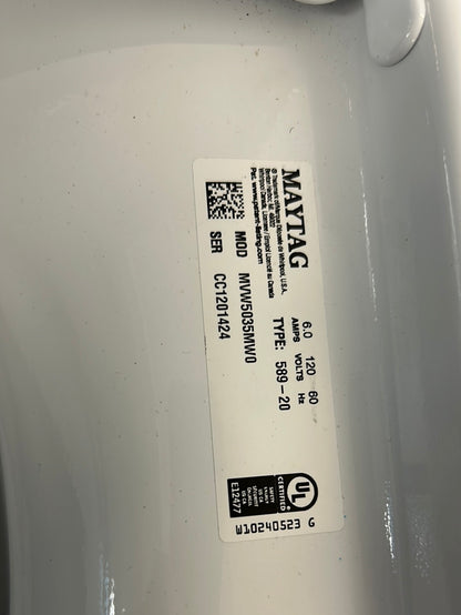 Laveuse à chargement par le haut haute efficacité de 5,2 pi³ de Maytag (MVW5035MW) - Blanc