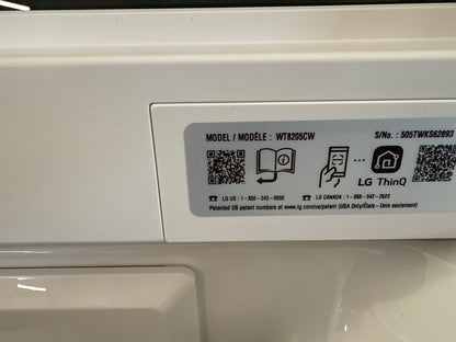 Laveuse à chargement par le haut haute efficacité de 5,6 pi³ de LG (WT8205CW) - Blanc alpin