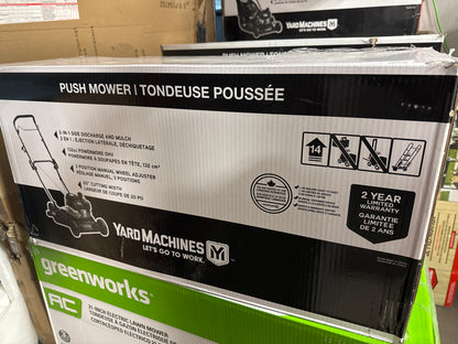 Tondeuse à gazon à essence poussée 2 en 1 Yard Machines de 20 po et 132 cm³ avec moteur Powermore (11A-H5M2516)