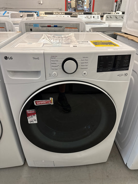 Laveuse à chargement frontal LG 5,2 pi³ superposable blanche ENERGY STAR® WM3600HW
